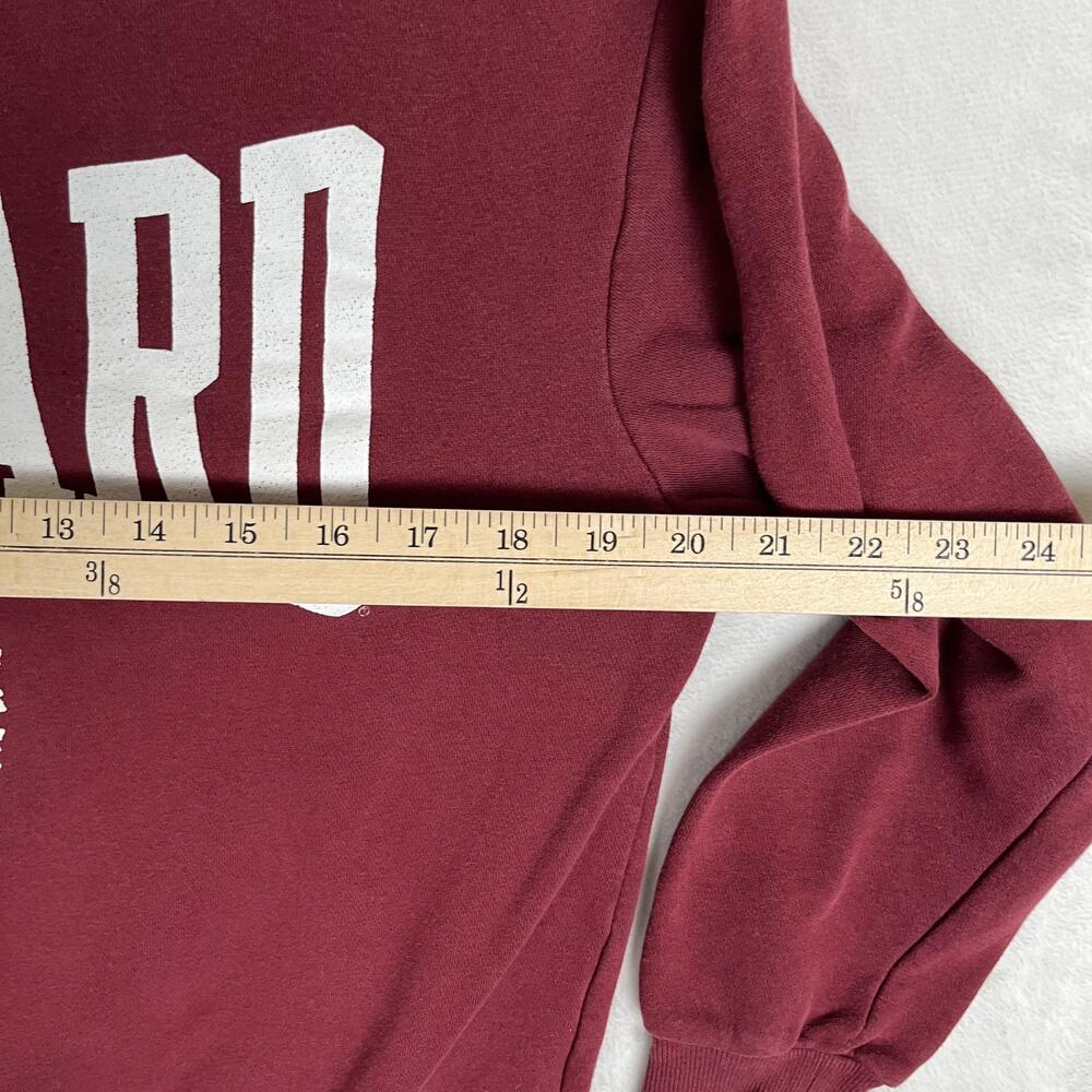 Harvard Crimson Sweatshirt Womens Medium Red NCAA College H&M Crewneck Pullover - Picture 5 of 7